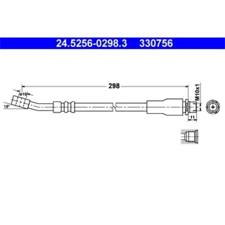 ATE Bremsschlauch vorne Opel Combo Corsa C Tigra