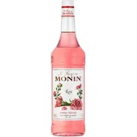 MONIN Getränke-Sirup, Monin Rose Sirup mit natürlichem Aroma und Rosenduft 1000ml