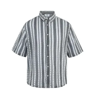 Firetrap - Hemd für Herren, kurzärmlig (Schwarz/Weiß)