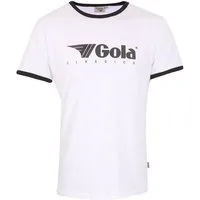 Gola T-Shirt Logo Classics Print Ringer (Baumwolle) weiss Herren