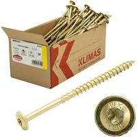 Klimas Schraube Tellerkopfschrauben Holzschrauben Gelb, (25 St)