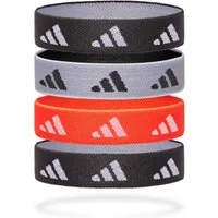 adidas Performance Haargummi Adidas Hair Ties - Black, White, Solar Red, 4-tlg., Leicht & dehnbar für maximalen Komfort