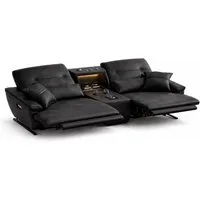 JVmoebel 2-Sitzer Relax Sofa mit Lautsprechern und LED-Beleuchtung aus Leder, Made in Europa