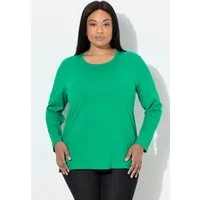 Ulla Popken T-Shirt Shirt Relaxed Rundhalsausschnitt Langarm