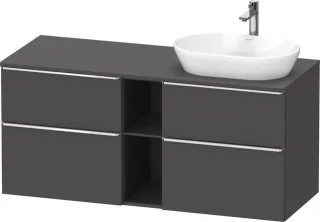 Duravit D-Neo Konsolenwaschtischunterbau wandhängend Graphit Matt 1400x550x664 mm - DE4970R10490000 DE4970R10490000