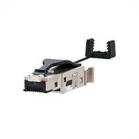 Metz Connect E-DAT Industrie IP20, feldkonfektionierbarer RJ45-Stecker, schwarz Netzwerk-Panel (1401405012-I)