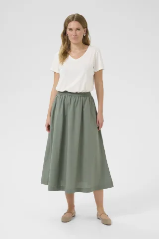 Rock A-Linie Lorbeerkranz light green