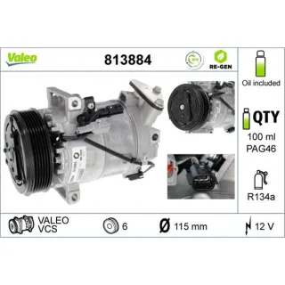Valeo Klimakompressor Renault Clio 4 1,6 813884
