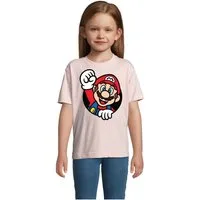 Blondie & Brownie T-Shirt Kinder Super Mario Faust Nerd Konsole Gaming Spiel Retro Konsole