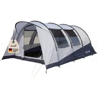 Skandika Tunnelzelt Campingzelt Isken 5 Sleeper Protect - schwarze Schlafkabine - UPF 50+, Personen: 5 (3000 mm Wassersäule, Canopy, Organizer-Taschen in der Kabine, UPF 50), Moskitonetz an der Eingangstür, an den Fenster und der Kabinentür