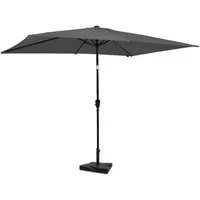 VONROC Sonnenschirm rechteckig, LxB: 300x200 cm, Set, Je nach Variante mit oder ohne Sockel, Rechteckiger Sonnenschirm für Terasse, Garten, Balkon & Gastro