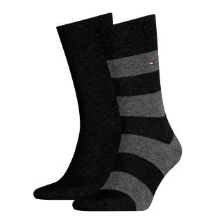 Tommy Hilfiger Socken "TH MEN RUGBY SOCK 2P" 2 Paar, 2 Stk. tlg. mit Rippenstrickbündchen, atmungsaktiv