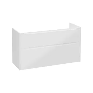 VitrA New Integra Square Waschtischunterschrank mit 2 Vollauszügen 117 x 45 x Weiß Hochglanz,80264 80264