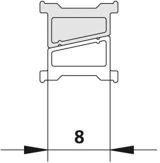 Kermi 6310 1x Magnetleiste, Länge: 2000 mm manhattan, 6002716 6002716