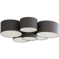Lindby Deckenleuchten Maureka, Schwarz IP20, 6 x 15 W LED