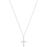 Amor Kette mit Anhänger Schmuck Geschenk, Kreuz, mit Zirkonia (synth) - mit Wachsperle