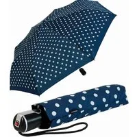 Knirps® Taschenregenschirm Large Duomatic mit Auf-Zu-Automatik - Polka Dots, der große, stabile Begleiter