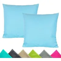 JACK Kissenbezüge 2er Set 40x40cm Outdoor Wasserfest, (2 Stück), 2x Kissenhülle, strapazierfähig, wasserabweisend, Innen & Außen
