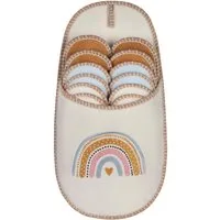 ONVAYA ABS Gästepantoffel, Regenbogen, 6er Set, Antirutsch Sohle Hausschuh