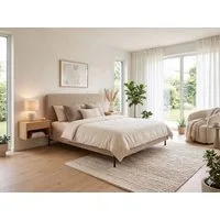 Home affaire Polsterbett LAVOISIER Bettgestell mit Lattenrost, Breite 140/160/180/200 cm, Cord (Belastbarkeit 250 kg), Rahmenbett mit Kopfteil, ohne Matratze und Topper