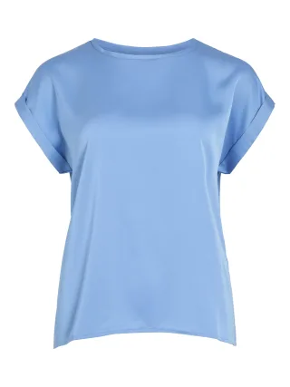 VILA - VIELLETTE S/S SATIN TOP - NOOS - Gr. - 44