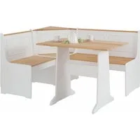 OTTO home Essgruppe Sascha, (2-tlg), aus massivem Kiefernholz, bestehend aus einer Truhen-Eckbank + Tisch