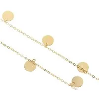 Stella-Jewellery Collier 585er Gold Halskette mit 7 Plättchen 45 cm (inkl. Etui), 585 Gelbgold 7 Plättchen