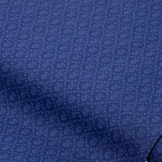 Baumwoll-Trachtenstoff "Ornamente", dunkelblau-color