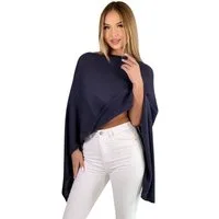 Mississhop Strickponcho Damen Poncho Cape Überwurf Strickponcho feiner Strick 221