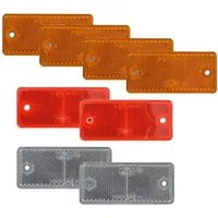 Aspöck Anhänger Rückstrahler - Reflektor - schrauben - SET - E-Prüfzeichen 8 Teile