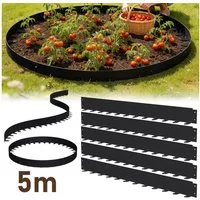 Clanmacy Rasenkante Metall-Rasenkante 5cm hoch – Rasenumrandung 100 x 5 cm, 5m Set, Schwarz