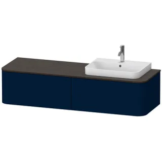 Duravit Happy D.2 Plus Konsolenwaschtischunterbau wandhängend Nachtblau Seidenmatt 1600x550x354 mm - HP4944R98980010