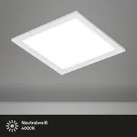 Briloner Leuchten LED Deckenleuchte 7191-016, LED fest integriert, 2700K - Extra-Warmweiß, Deckenlampe, 29,5x29,5x5,5cm, Weiß, 12W, Wohnzimmer, Schlafzimmer