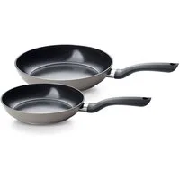 Fissler Pfannen-Set Essential, Aluminium (Set, 2-tlg., je 1x Keramikpfanne 24 + 28 cm), leicht zu reinigen, Made in Germany
