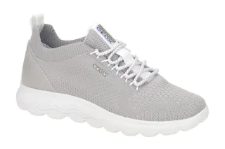 Geox D15NUA SPHERICA Damen Sneaker light grey Textil-Mesh-Synthetik