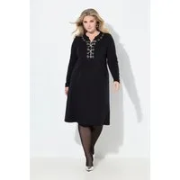 MIAMODA Jerseykleid Jerseykleid A-Linie Zierösen mit Schnürung