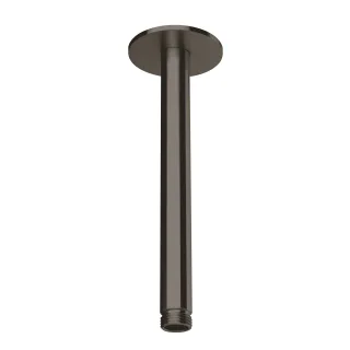 Herzbach spa ix pvd deckenarm 200 rosette 70 rund black, Black Steel, 21.964820.1.40 21.964820.1.40