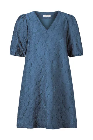 Rich & Royal - dress with V-neck french blue - Gr. - 38