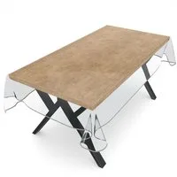 ANRO Tischdecke KLARA abwaschbar Tischfolie transparent Gartentischdecke 0,5mm (Einzelstück 1-tlg), wasserabweisend Durchsichtig Transparent Weiß 100x140cm