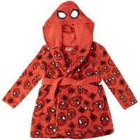 Cerda Kinderbademantel Spider-Man Kinder Hausmantel – Kuscheliger Bademantel aus Polyester, Polyester