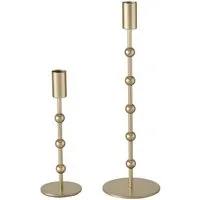 BOLTZE GRUPPE GmbH Kerzenhalter Kerzenständer in Goldfarbe, KIMBERLY, 2er-Set (Kerzenhalter)