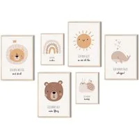 MeinBaby123® Poster Affirmationsbilder, Bilder Kinderzimmer Deko Poster, Affirmation, Motivation, Selbstbewusstsein