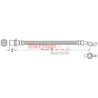 Metzger Bremsschlauch hinten Toyota Avensis T25