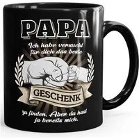 MoonWorks Tasse Kaffee-Tasse Papa Wir haben versucht für dich das beste Geschenk zu, Keramik
