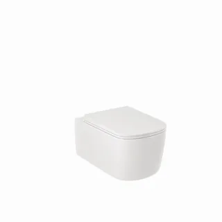 Kludi RESA S Spiralflush-Wand-WC, 27WCW0143 55 cm, P-förmiger Abfluss, Weiß glänzend