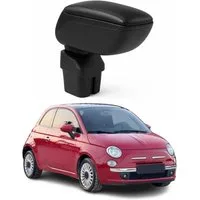 OMAC Armlehne Mittelarmlehne für Fiat 500 500C 2007-2015 mit adapter ABS Schwarz, Langlebig,Multifunktional,Einfache Installation