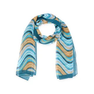 Halsüberkopf Accessoires - 160x50 Schal Wave blau - Gr. - OS