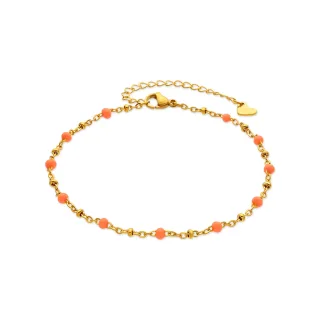 Luxenter-Armband aus Metalllegierung und orangelackiert, lackiert in 18-karat-Gelbgold – Basor