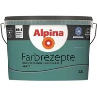 Alpina Wand- und Deckenfarbe Farbrezepte 2,5 Liter Wandfarbe Petrol de Luxe