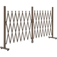 MC Star Zaun Scherengitter Absperrgitter Scherensperre ausziehbar 52-405cm Garten, (Garten Alu Braun H103,5cm)